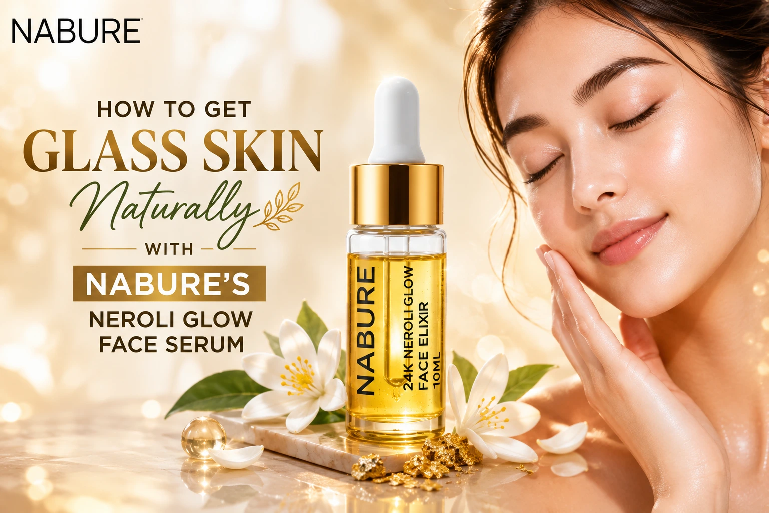 How to Get Glass Skin Naturally with NABURE's Neroli Glow Face Serum